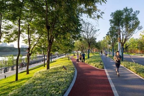 Boulevard Landscape, People Activity, Waterfront Architecture, Streetscape Design, Linear Park, Jogging Track, Urban Landscape Design, Public Space Design, Path Design