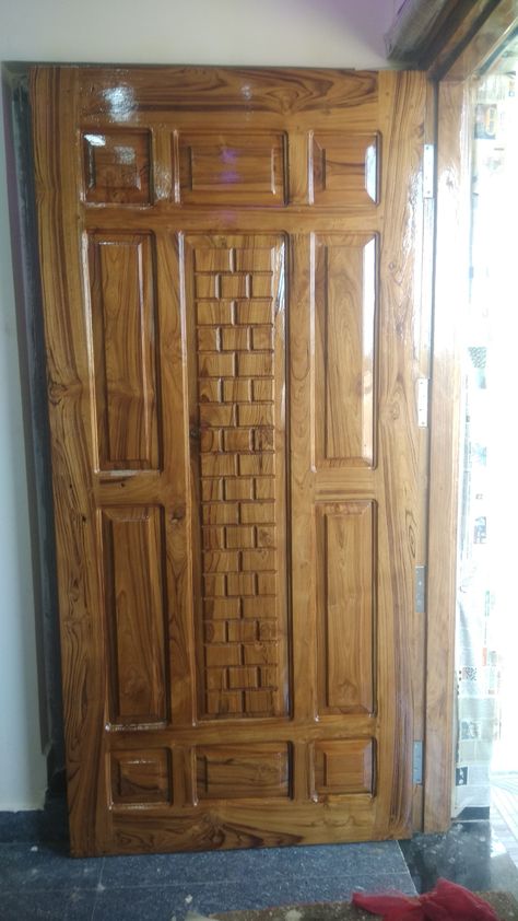 Sagwan Door Design Modern, Sagwan Door Design, Sagwan Wood Door Design, Best Door Designs, Balustrade Design, House Main Door, Flush Door Design, Flush Door, House Main Door Design