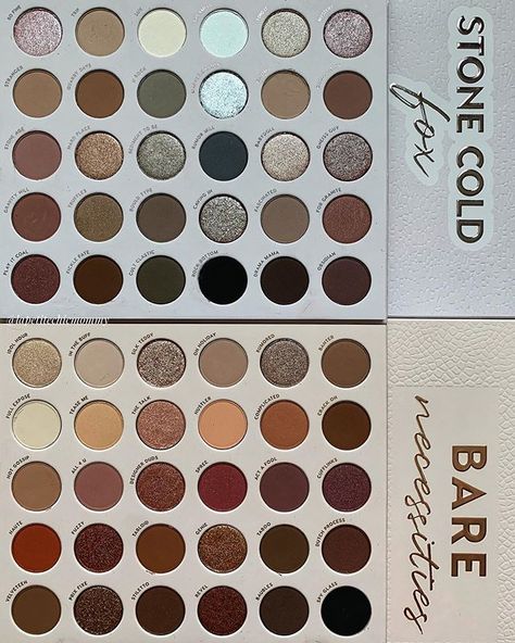 „Cool vs warm neutral palettes. @colourpopcosmetics Stone Cold Fox palette and matching brush Stone Palette, Cold Stone, Neutral Makeup, Stone Cold Fox, Stone Cold, Neutral Palette, No Instagram, Fox, Stone