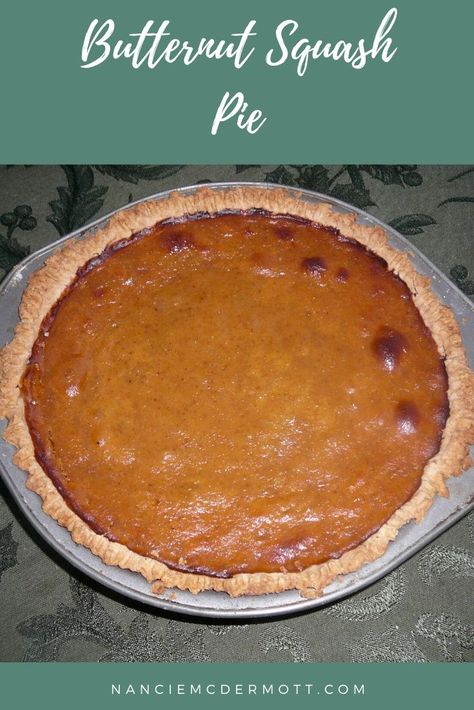 Butternut squash makes a grand alternative to pumpkin in most any recipe calling for cooked mashed pumpkin. Butternut Squash Pie is a great holiday pie. Pumpkin Pie With Squash, Butternut Squash Pumpkin Pie, Squash Pie Recipes Butternut, Butternut Pie Recipe, Butternut Squash Pie Desserts, Butternut Squash Pie Recipe, Vegetable Pies, Squash Pie Recipes, Pumpkin Butternut Squash