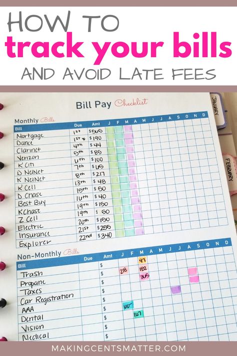 Bill Pay Checklist | Organize Your Finances With This Free Printable! Bill Pay Checklist, Monthly Bill Tracker, Financial Budget Planner, Bill Pay, Budget Challenge, Money Planner, Bill Planner, Money Saving Methods, Saving Challenges