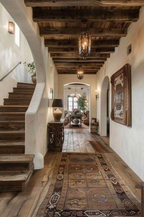 Cozy Farmhouse Decor, Concrete Home Design, Plaster House, Mexico House, Farmhouse Decor Ideas, Dream Life House, Spanish Style Home, Living Room Goals, Casas Coloniales