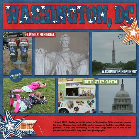 Washington DC - Scrapbook.com Washington Dc Scrapbook Layouts, Washington Dc Scrapbook, Honor Flight, Dc Collection, Washington Dc Trip, Travel Scrapbook Pages, United States Capitol, Dc Trip, Washington Dc Travel