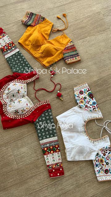 Hand Wark Blause Design, Rabari Work Blouse, Rajwadi Blouse Pattern, Gamthi Blouse Designs, Princess Cut Blouse Design, Brocade Blouse Designs, Handwork Blouse, Long Blouse Designs, Best Blouse Designs