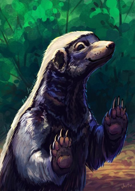 Goth Reference, Badger Art, Honey Badgers, Honey Badger, Dnd Art, Epic Art, Badger, Art Inspo, Honey