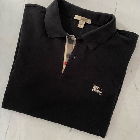 Burberry Brit black polo shirt with plaid Black Polo Shirt, Burberry Brit, Black Polo, Burberry Men, Mens Gifts, Burberry, Men's Polo Shirt, Polo Ralph Lauren, Polo Shirt