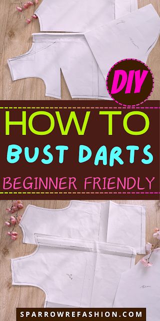 How to Add Bust Darts to a Sewing Pattern - Sparrow Refashion: A Blog for Sewing Lovers and DIY Enthusiasts Advanced Sewing Techniques, Sparrow Refashion, Cool Erasers, Sewing Darts, Dress Sewing Patterns Free, Sew Zipper, Modern Sewing Patterns, Bodice Pattern, Sewing Embellishments