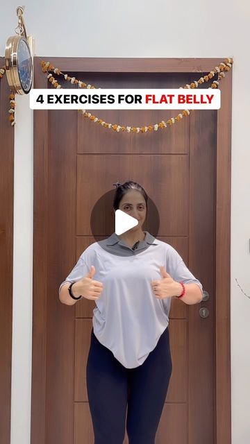 NISHA ARORA FITNESS on Instagram: "Full Flat Belly Workout  Easy Exercises At Home  Each Exercise- 4 sets 30 reps   #excercise #trendingreels #instalike #viralvideos #homework" Exercise For Flat Stomach Beginner, One Exercise For Flat Belly, Exercise For Flat Stomach At Home, Flat Belly Workout Fast, Belly Fat Workout For Beginners, Flat Belly Workout At Home, Exercise Stomach, Easy Exercises For Beginners, Exercise For Flat Stomach