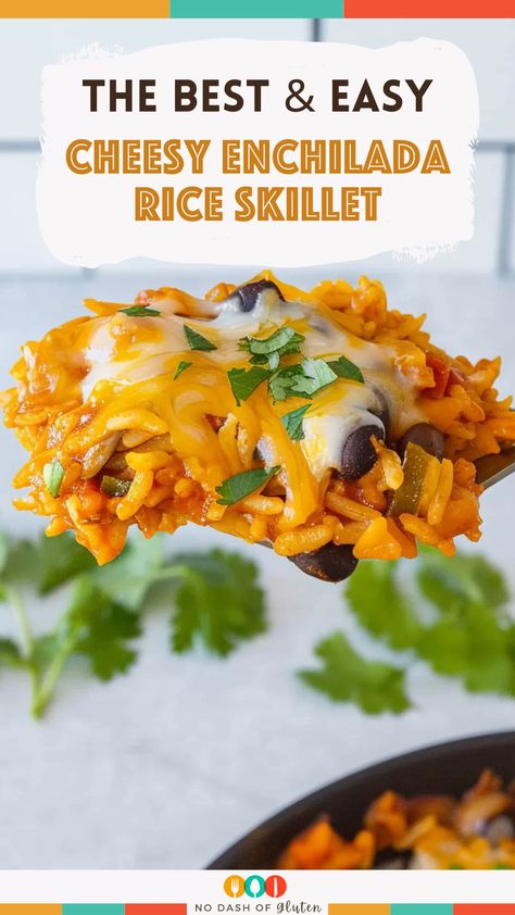 Need a fast, delicious weeknight meal? This Cheesy Enchilada Rice Skillet is your answer! Made with tender rice, beans, corn, bell peppers, and gooey cheese, it’s ready in just 20 minutes. Perfect for busy nights when you want something warm, cheesy, and satisfying. Pin this recipe and try it tonight! Enchilada Rice Skillet, Rice Beans Corn, Best Spaghetti Recipe, Enchilada Rice, Cheesy Enchiladas, Rice Skillet, 2024 Recipes, Rice Beans, Gooey Cheese