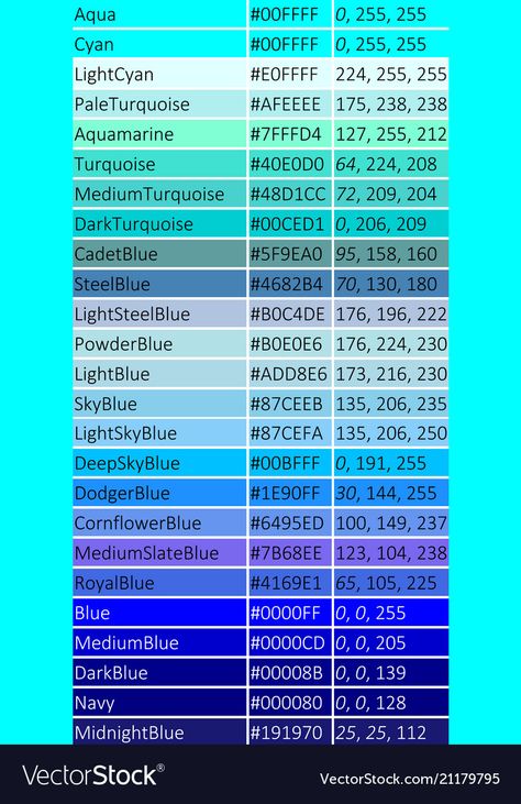 Green Color Chart, Color Names Chart, Color Knowledge, Blue Shades Colors, Blue Names, Hex Color Palette, Color Palette Challenge, Shade Of Blue, Color Lab