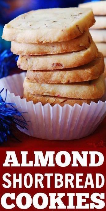 Shortbread Cookies Recipe, Almond Shortbread, Almond Shortbread Cookies, Christmas Cookie Box, Biscuits Diététiques, Delicious Christmas Cookies, Shortbread Cookie Recipe, Dessert Aux Fruits, Almond Extract