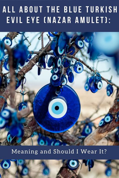 If you find yourself with a sudden run of bad luck, or the target of an envious person, invest in a blue Turkish evil eye. Also known as the Nazar Amulet, or Nazar Boncugu, some use this item as a talisman, while others use a good luck charm. Any visitor on a trip to Turkey will see it everywhere, from jewellery shops to offices to homes and even worn by some as jewellery Nazar Amulet, Trip To Turkey, Round Evil Eye, Ceramic Eye, Jewellery Shops, Turn To Stone, Eye Symbol, Turkish Evil Eye, Turkish Culture