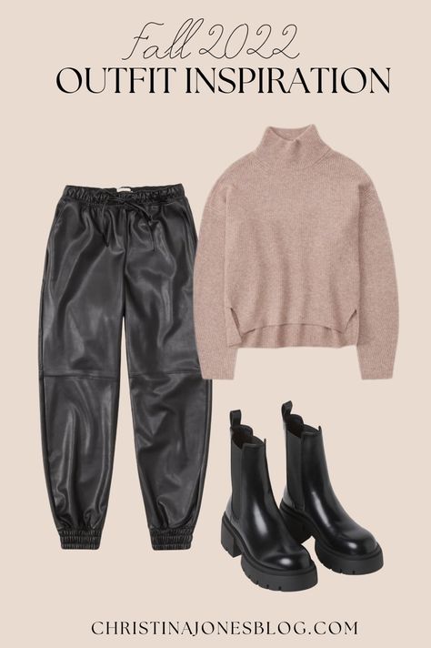 Leather Mom Pants Outfit, Black Leather Joggers Outfits Casual, Jogger Leather Pants Outfit, Leather Sweatpants Outfit, Leather Jogger Pants Outfit, Leather Joggers Outfit Winter, Leather Jogger Outfit, Black Leather Joggers Outfits, Leather Joggers Outfit