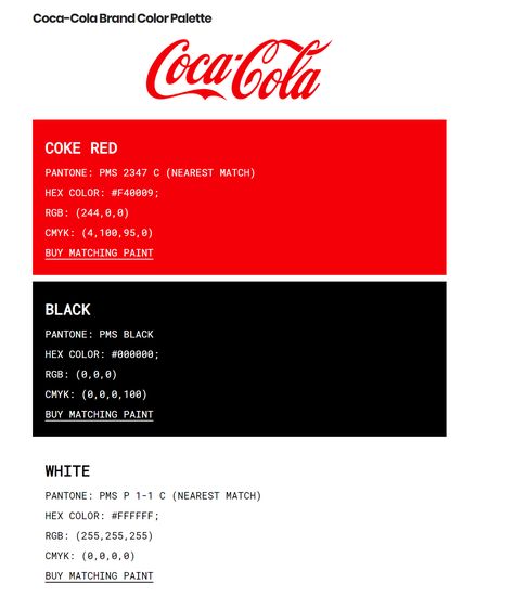 Coca Cola colors found in the logo are red black and white. color scheme for digital or print projects need to use specific color values the match their companies color palette. Red Black And White Instagram Theme, White Red Black Color Palette, Red Black White Color Palette, Silver Color Palette, Pantone Red, Coca Cola Brands, College Class, Brand Palette, Coca Cola Ad