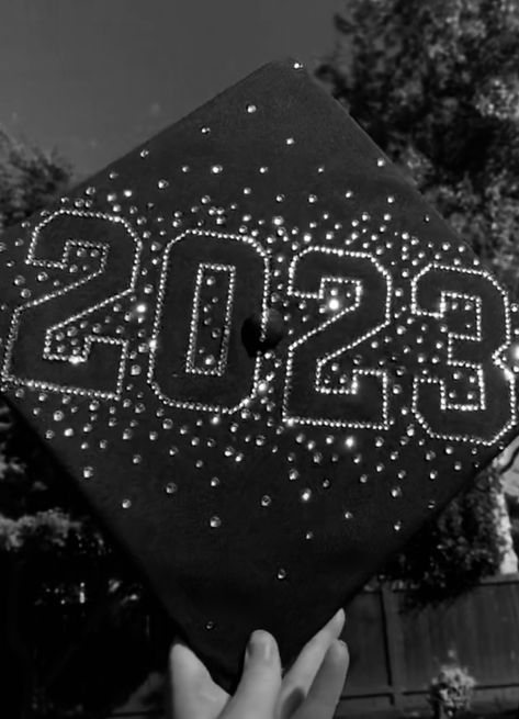 Cap And Gown Senior Decoration, Diamond Cap Graduation, Grad Cap Designs Rhinestone, Graduation Red Cap Designs, Grad Cap Ideas The Weeknd, Class Of 2024 Cap Ideas, Class Of 2024 Graduation Cap Ideas, Bling Graduation Cap Ideas, Graduation Cap Designs Red And Black