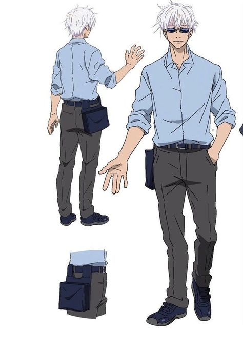 Gojo Baseball Outfit, Gojo Outfits Jjk, Gojo Satoru Outfit Ideas, Gojo Satoru Outfit, Gojo Official Art Mappa, Gojo Clothes, Gojo Baseball, Gojo Satoru Suit Official Art, Gojo Satoru Casual Clothes Fanart