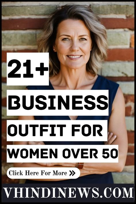 "Discover 21 business casual outfits for women over 50 that combine style, confidence, and professionalism. Perfect for the office or meetings, these looks are versatile and chic. #BusinessCasual #WomenOver50 #StylishOutfits #ProfessionalStyle #ElegantLooks #OfficeFashion #ChicWomen #Over50Fashion #WorkwearIdeas #TimelessStyle Business Casual For Women, Casual Look For Women, Casual Outfit For Women, Dress For Office, Best Business Casual Outfits, 21 Outfits, Outfits For Women Over 50, Casual Outfits For Women, Business Casual Outfit