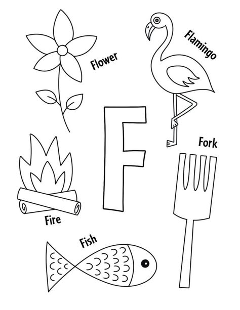 FREE Letter F Worksheets for Preschool! ⋆ The Hollydog Blog F Craft Preschool, F Crafts For Preschool, The Letter F Activities For Preschool, Letter F Coloring Page, Letter F Worksheets Kindergarten, Letter F Crafts For Preschool, Preschool Worksheets For Kids, Letter F Preschool Crafts, Letter F For Preschoolers