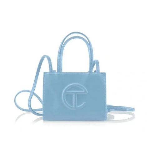 Telfar Pool Blue Small The Afterparty, Pool Blue, Vegan Leather Tote, Cotton Drawstring Bags, Medium Tote, Small Tote, Party Bag, Small Crossbody Bag, Everyday Bag