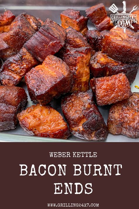 At my local butch recently I picked up a beautiful hunk of Slab Bacon. It weighed in just over 3 lbs. I wasn’t sure what I was going to do with it but you can never have too much bacon. I decided I would try out these pork belly Burnt Ends that I’ve seen others making. If pork belly is good then slab bacon is a whole new level. This Bacon Burnt Ends Recipe is not only easy to make, it’s only 2 ingredients!! Bacon Burnt Ends Recipe, Bacon Ends Recipes Meals, Pork Bacon Recipe, Bacon Ends Recipes, Pork Belly Burnt Ends Grilled, Bacon Burnt Ends, Bacon Ends, Smoked Chicken Breast Recipe, Burnt Ends Recipe