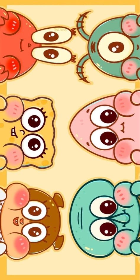 Spongebob Squarepants Drawing, Kids Drawing Projects, Walpaper Hello Kitty, Desain Quilling, Kitty Drawing, Hello Kitty Drawing, Cute Couple Drawings, Bullet Journal Design Ideas, Easy Doodles Drawings