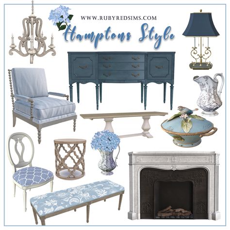 Ruby Red Sims: My CC Sims 4 1910s Cc Furniture, Sims 4 Chateau Cc, Sims 4 Cc Fancy Furniture, Sims 4 Cc Old Money Furniture, Sims 4 Fancy Cc, Sims 4 Royal Cc Furniture, Hamptons Fireplace, Preppy Furniture, Hamptons Interior Design