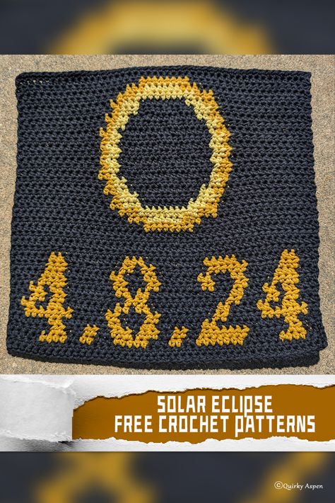 The Creative Charm of Solar Eclipse Crochet Patterns - iGOODideas.com Crochet Eclipse, Solar Eclipse Crochet Pattern, Moon Phase Crochet Blanket, Sun Moon And Star Crochet Blanket, Crochet Spring Hat, Total Solar Eclipse 2024 Svg, Crochet Boot Cuff, Stars Baby Mobile, Crochet Poncho Free Pattern