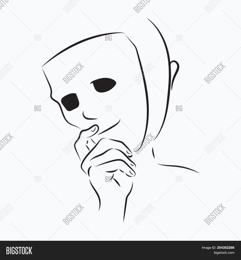 Hand Holding Mask Reference, Mask Pose Reference, Hand Holding Mask, Holding A Mask, Mask Pictures, Mask Drawing, Masks Art, Scary Art, Hand Holding