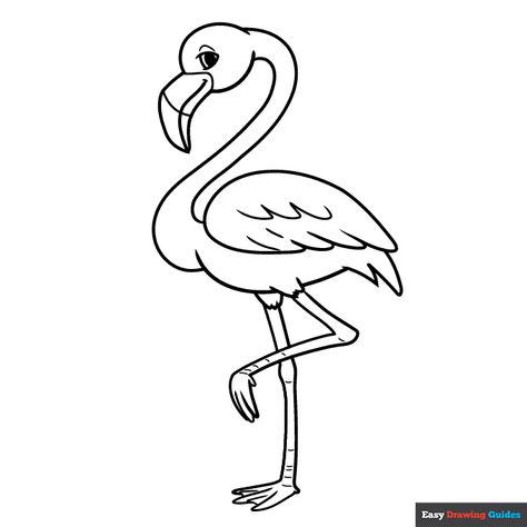 Free, printable Cartoon Flamingo coloring page for kids. Print it out or color it online. Cartoon Flamingo, Flamingo Coloring Page, Flamingo Pictures, Easy Drawing Guides, Flamingo Color, Free Printable Coloring Sheets, Drawing Guides, Bird Coloring Pages, Kids Print