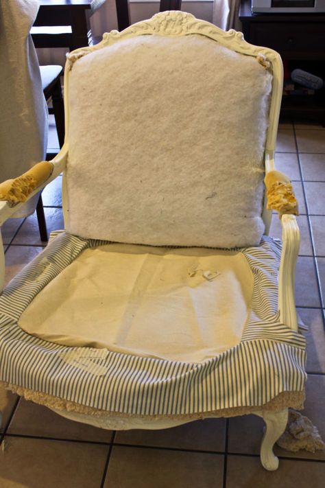 Bergere Chair Makeover, French Chair Makeover, Chair Redo, Wood Things, Reupholster Chair, Yellow Chair, Reupholster Furniture, Upholstery Diy, Condo Decorating