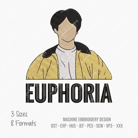 Bts Embroidery Designs, Jungkook Euphoria, Artistic Drawings, Boys Korean, Embroidery Design Download, Design Embroidery, Pop Design, Free Machine Embroidery, Embroidery Ideas