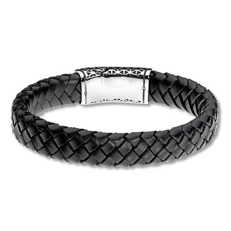 Bar Harbour, Jewelry Advice, Awesome Beards, Black Leather Bracelet, Mens Jewelry Necklace, Casual Jewelry, White Bracelets, Kay Jewelers, Men's Bracelet