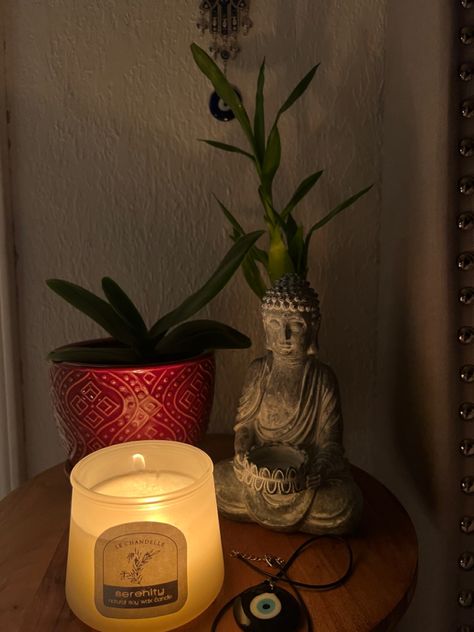 Peaceful Aesthetic Room, Spiritual Home Aesthetic, Spiritual Aesthetic Room, Buddha Aesthetic, Zen Apartment, Cute Aesthetic Rooms, Spiritual Room, Future Apartment Decor, Aesthetic Rooms