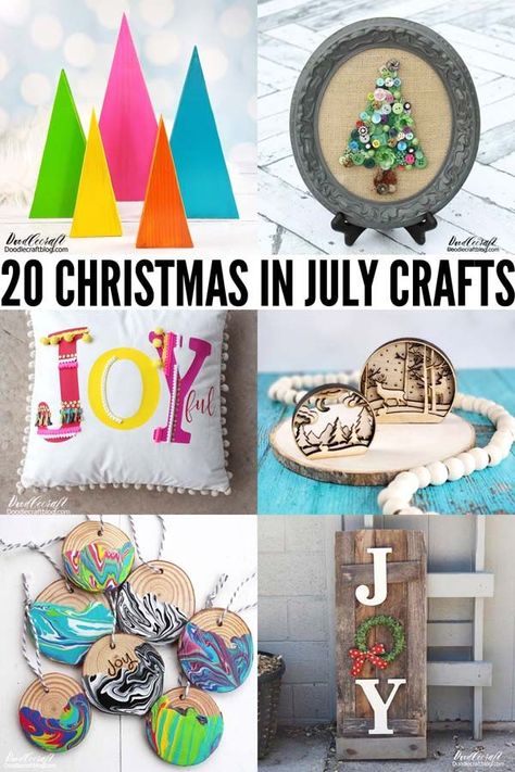 20 Christmas in July Crafts! Christmas in July is a thing! Do you celebrate Christmas in July? Christmas In July Crafts, Beyond Borders, Christmas Apps, Green Craft, Can Diy, July Crafts, Crafts Christmas, Colorful Christmas Tree, Fun Crafts For Kids