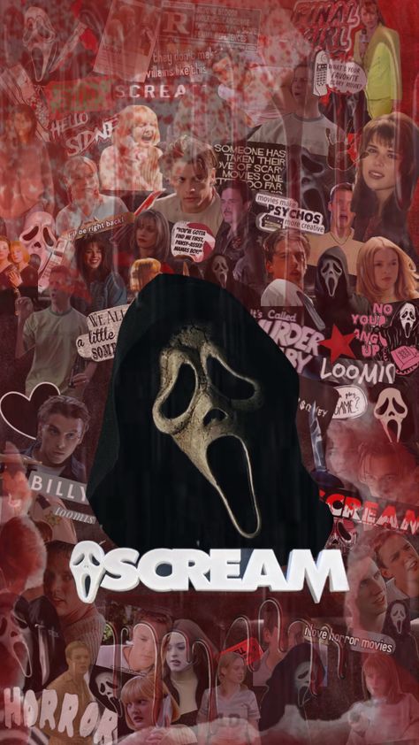 #scream #scream1996 #screammovie #wallpaper #movies #horrormovies #horroraesthetic Scream Aesthetic Wallpaper, Ghostface Wallpaper Aesthetic, Ghost Face Wallpaper Aesthetic, Wallpaper Movies, Movie Collage, Halloween Wallpaper Iphone Backgrounds, Halloween Wallpaper Backgrounds, Ghostface Scream, Halloween Wallpaper Cute