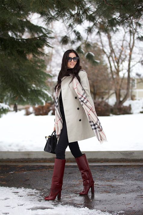 71a58e8cb75904f24cde464161c3e766desc43261747ri Burgundy Boots Outfit, Boots Photo, Winter Mode Outfits, Burgundy Boots, Slouchy Boots, Red Boots, Pink Peonies, Winter Fashion Outfits, Boots Outfit