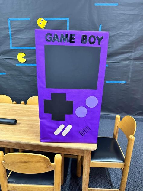 Video Game School Theme, Board Game Theme Classroom Doors, Video Game Theme Vbs, Board Game Vbs Decorations, Game On Vbs Decorations, Mighty Fortress Vbs, Video Game Party Decorations, Board Game Themes, Decade Party