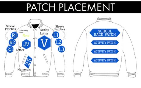 High School Letterman Jacket, Letterman Jacket Ideas, Letterman Jacket Patches, Letter School, Senior Jackets, Jacket Patches, Letterman Jackets, Cheer Squad, Varsity Letter