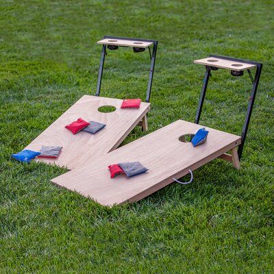 Regulation Cornhole Boards, Cornhole Boards Designs, Diy Yard Games, Corn Hole Diy, Triumph Sports, Cornhole Designs, Tailgate Games, Custom Cornhole Boards, Battery Operated Led Lights