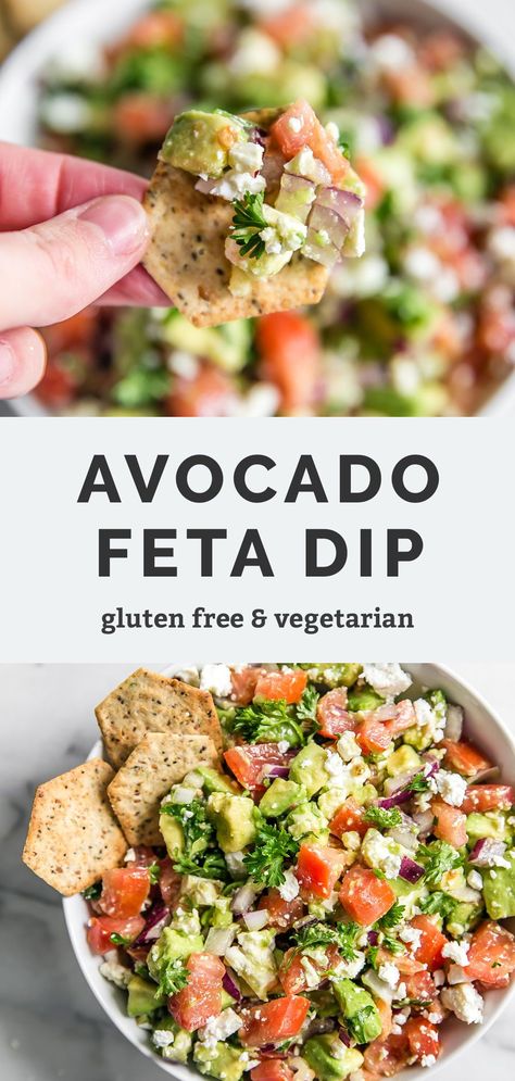 Avocado Feta Dip, Fit Mitten Kitchen, Feta Dip, Kitchen Recipe, Health Nutrition, Recipe Healthy, Mediterranean Diet Recipes, Avocado Recipes, Healthy Appetizers