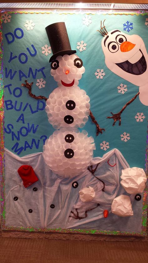 3d Bulletin Boards, Classroom Layout Ideas Elementary, Dorm Door Decorations, Winter Bulletin Board, Dorm Door, Winter Bulletin, Winter Bulletin Boards, Classroom Layout, Snow Man