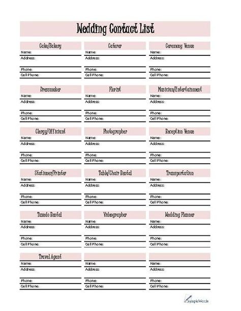 wedding-contact-list Planning Schedule, Wedding Planner Checklist, Wedding Planning Binder, Wedding Planner Binder, Wedding Binder, Wedding Planning Timeline, Boda Mexicana, Contact List, Planning Checklist