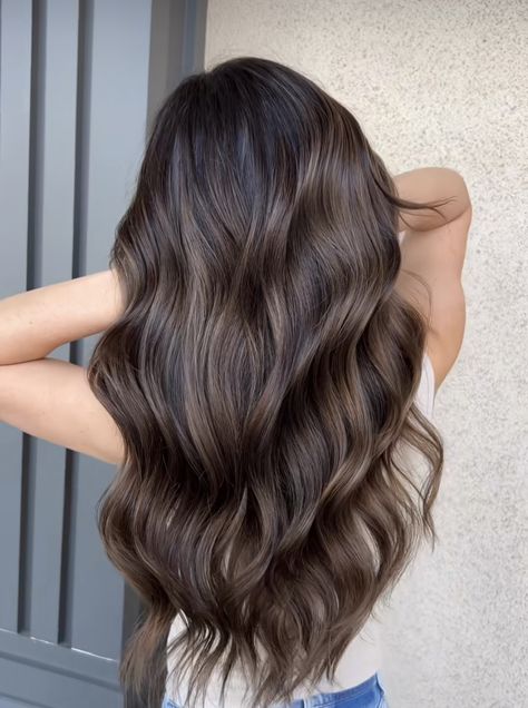 Hazel Hair Color Brunettes, Mocha Swirl Brunette, Ash Beige Hair, Coffee Brown Hair Color, Rich Brunette Balayage, Hazel Hair, Coffee Brown Hair, Balayage Ideas, Hazel Hair Color