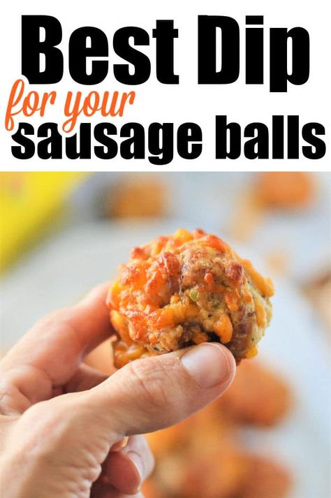 Looking for the best dip for sausage balls? We have a few! From creamy and savory to a bit sweet and spicy you can serve them all and enjoy. Sausage Ball Dipping Sauce Recipe, Sausage Ballls, Dip For Sausage Balls, Chicken Nugget Dipping Sauce, Sausage Ball, Sausage Cheese Balls, Make Sausage, Sweet Chili Dipping Sauce, Best Dip