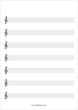 Free printable staff paper, available in different formats. Recorder Sheet Music, Music Sheet Paper, Music Printables, Free Printable Sheet Music, Blank Sheet Music, Trumpet Sheet Music, Music Theory Guitar, Organ Music, Music Canvas