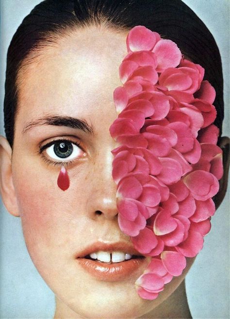 LoveLoup: Barry Lategan: Faces Vogue Uk, Famous Photographers, 1960s Fashion, Beauty Editorial, Vintage Beauty, Face Art, Collage Art, Flower Art, Body Art