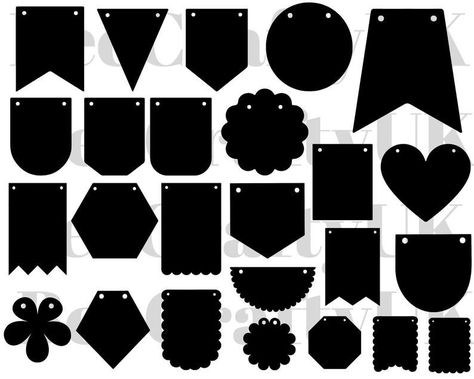 Get 100+ SVG files of different bunting designs to create your own unique bunting decorations. Perfect for parties, weddings, and other special occasions. #buntingsvg #svgbundle . #Bunting_Design_Ideas #Flag_Banner_Template #Bunting_Banner_Template #Diy_Banner_Template Bunting Banner Template, Diy Banner Template, Shape Stencils, Cricut Banner, Diy Bunting, Bunting Ideas, Paper Origami Flowers, Banner Svg, Diy Cake Topper Birthday