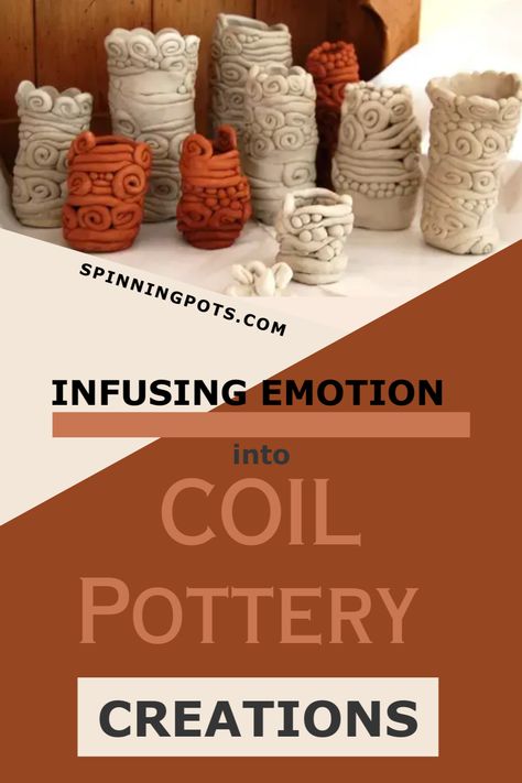 Are you ready to explore the world of Expressive Coil Pottery and let your creativity flourish? Learn how to infuse your unique personality and emotions into every handcrafted piece, using coiling techniques to bring your visions to life. Join us on an incredible journey through Spinning Pots and discover the endless possibilities for transforming raw material into a masterpiece that tells your story. Coil Built Ceramics, Coiling Pottery, Coil Sculpture, Coil Pot, Diva Den, Coil Pottery, Coil Pots, Colorful Pottery, Traditional Pottery