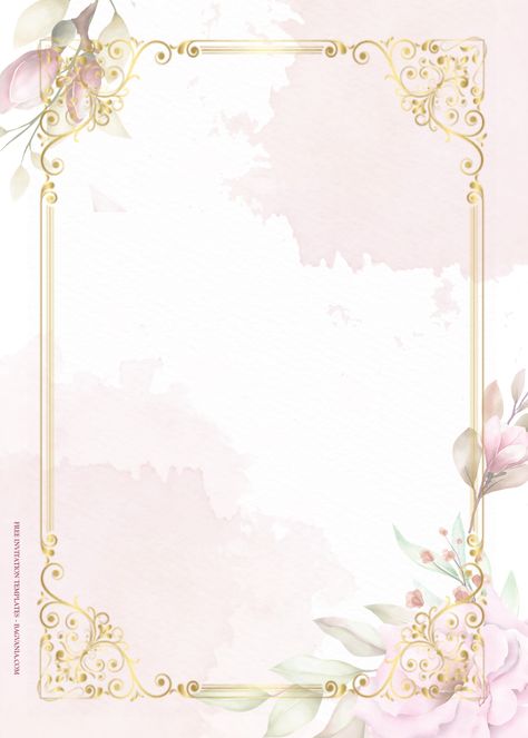 Download 9+ Fancy Pink Floral Wedding Invitation Templates #free #freeinvitation2019 #birthday #disney #invitations #invitationtemplates Friend Birthday Card Ideas, Best Friend Birthday Card Ideas, Birthday Card Ideas Aesthetic, Pink And Gold Background, Pink And Gold Invitations, Recuerdos Primera Comunion Ideas, Pretty Invitations, Birthday Invitation Card Template, Quince Invitations