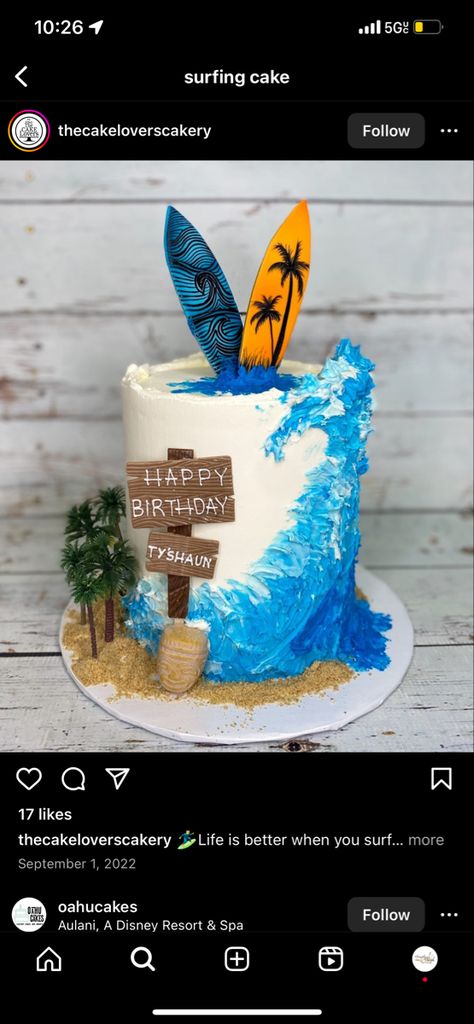 Surfer Birthday Cake, Surf Birthday Cake, Surfer Cake Ideas, Surf Cakes Birthday, Surfs Up Cake, Surfing Birthday Cake, Surfing Cake Ideas, Pool Party Cake Ideas Boys, Surfing Theme Cake